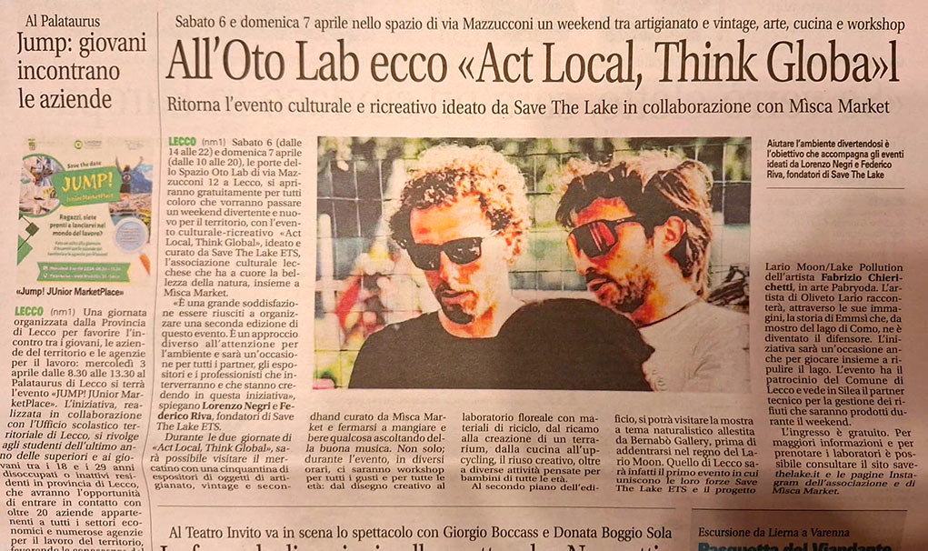 ACT LOCAL, THINK GLOBAL: Spring lab edition