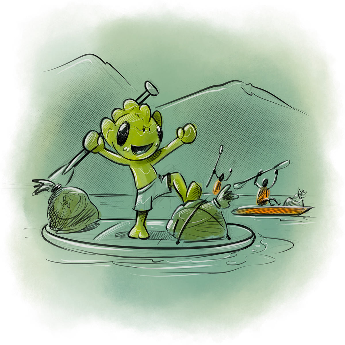 Emmsì al clean up di Save the Lake
