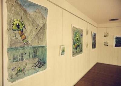 Illustrazioni ambientali di Emmsì esposte a Milano