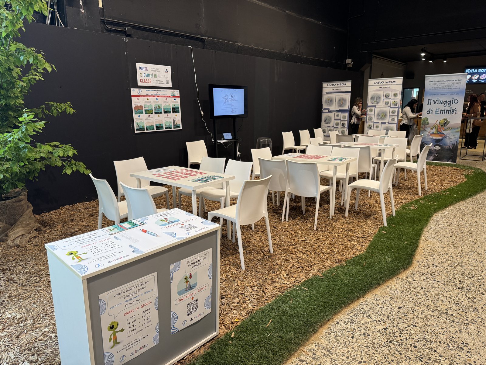 Lo spazio di Emmsì allo stand dell'Autorità di Bacino del Lario ad Agrinatura 2026, Lariofiere di Erba
